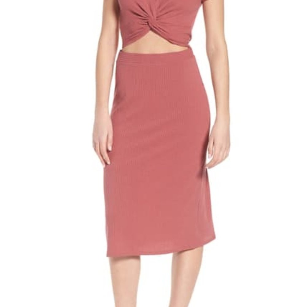 BP. Twist Front Midi Dress